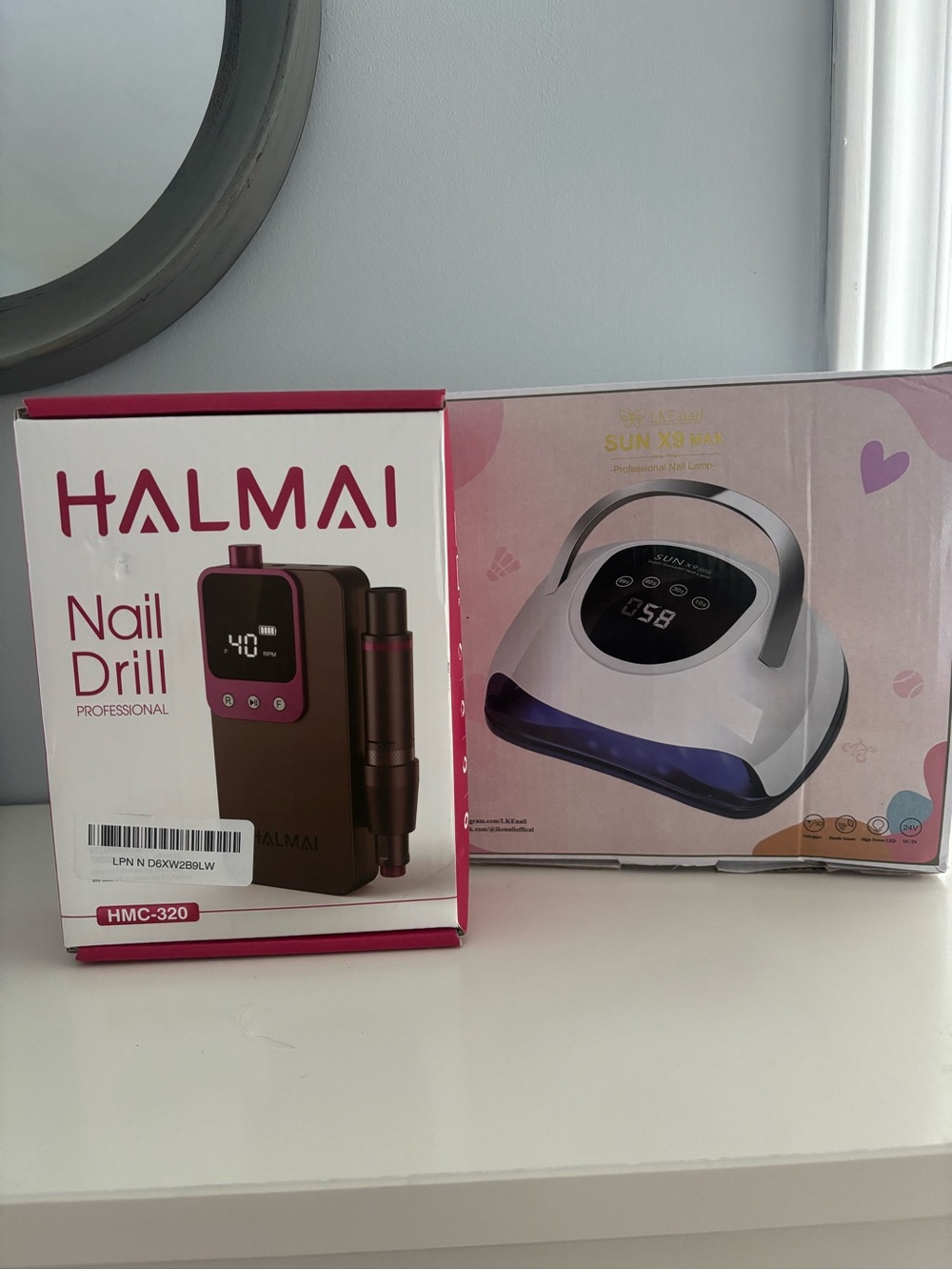 Nail drill and curing light new in box